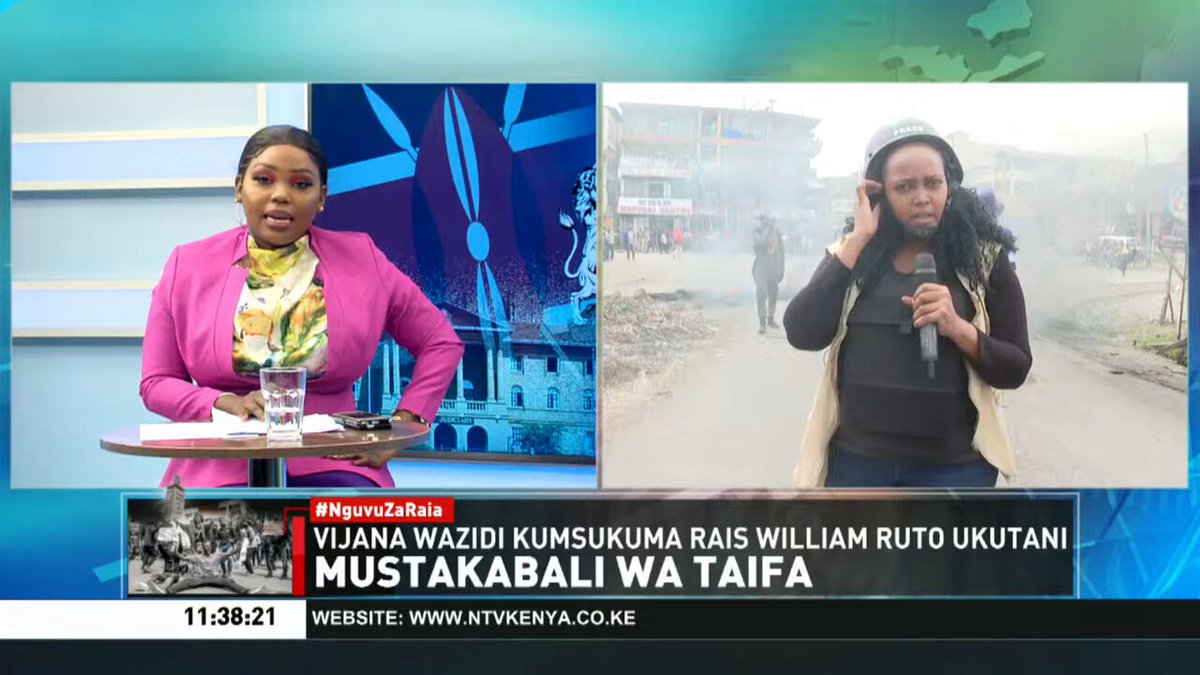 Vijana wachoma tairi na kufunga barabara huku biashara zikiwa zimefungwa katika mtaa wa Imara Daima #NguvuZaRaia Fridah Mwaka