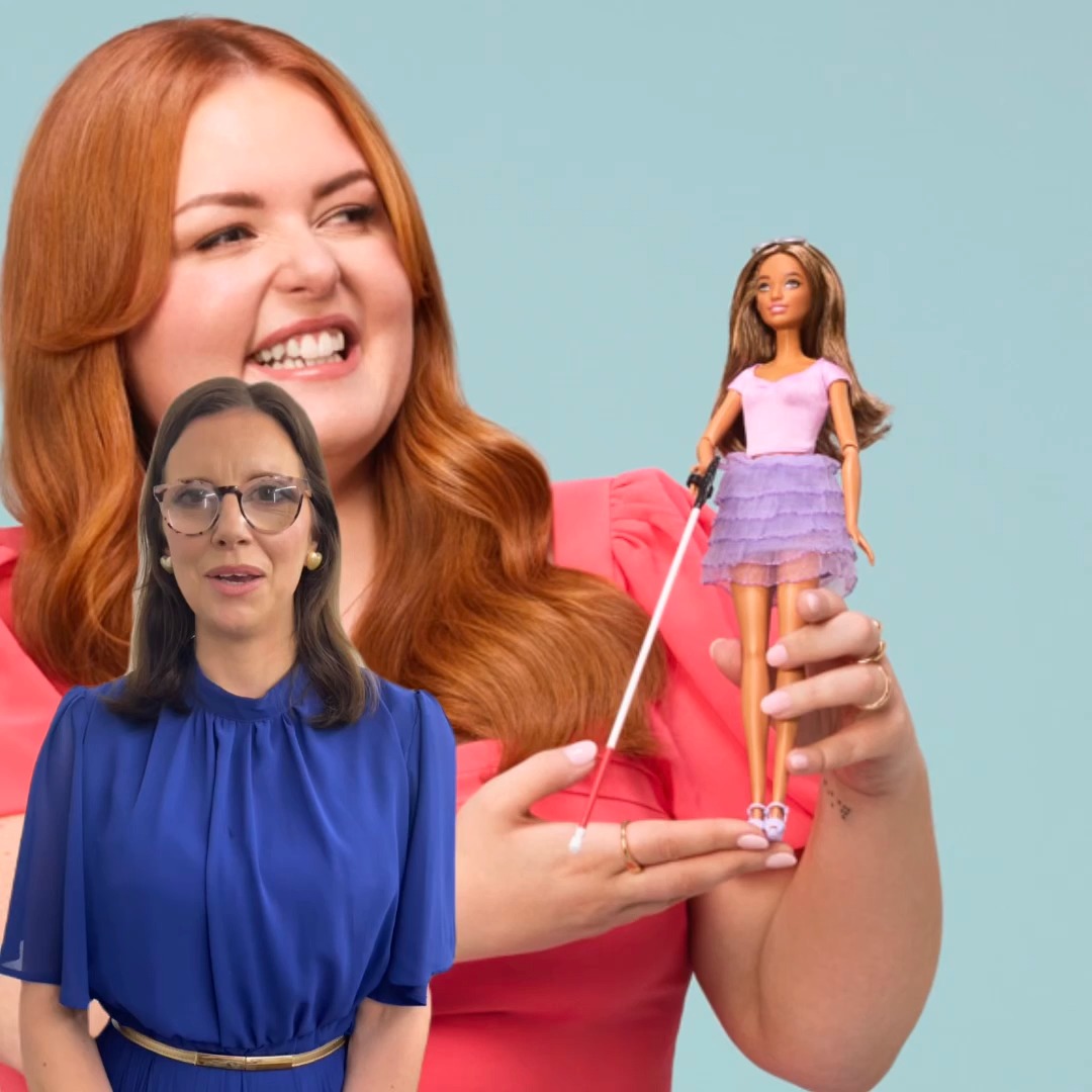 "It's cool to have a cane, Barbie's got one." 💗 Brand new Blind Barbie is out today! Debbie Miller explains the impact the doll could have on blind and partially sighted people and their families - especially the difference it could have made to her, growing up with sight loss
