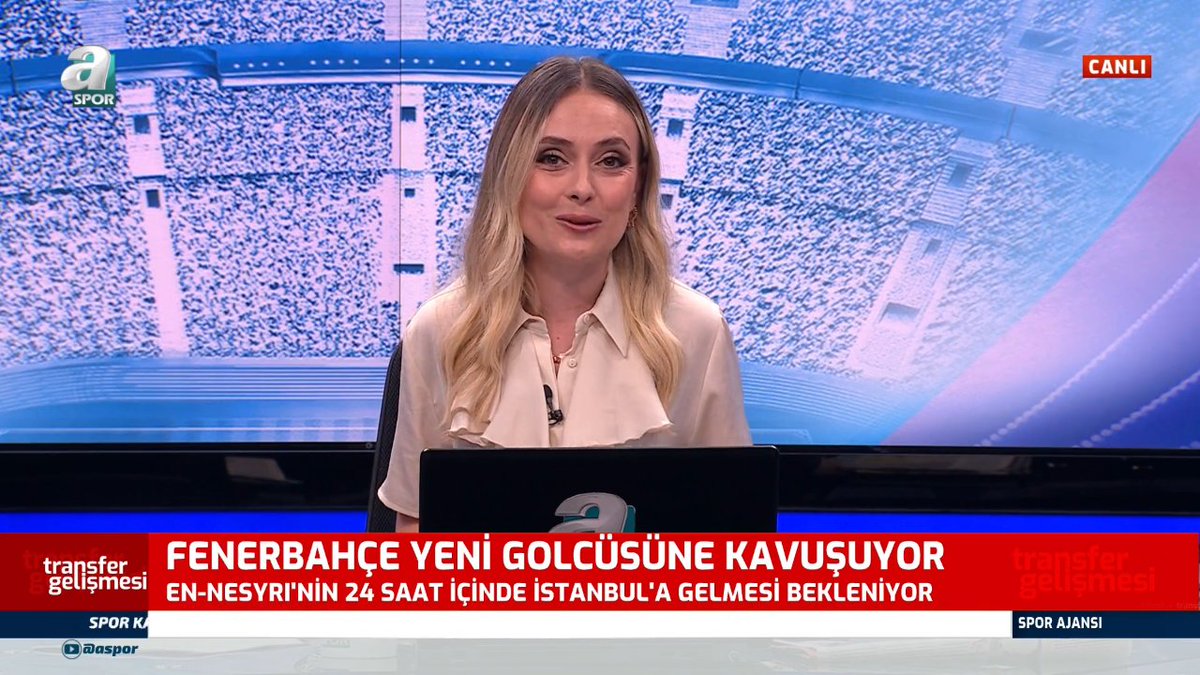 A Spor sunucusu Ceyda Dönmez: “Fenerbahçe yeni golcüsüne kavuştu ancak ben başka bir konuda onlara teşekkür etmek istiyorum. Olimpiyatlara tam 27 sporcusunu gönderdi Fenerbahçe. Olimpiyatlara en fazla sporcu gönderen kulüp oldu.”