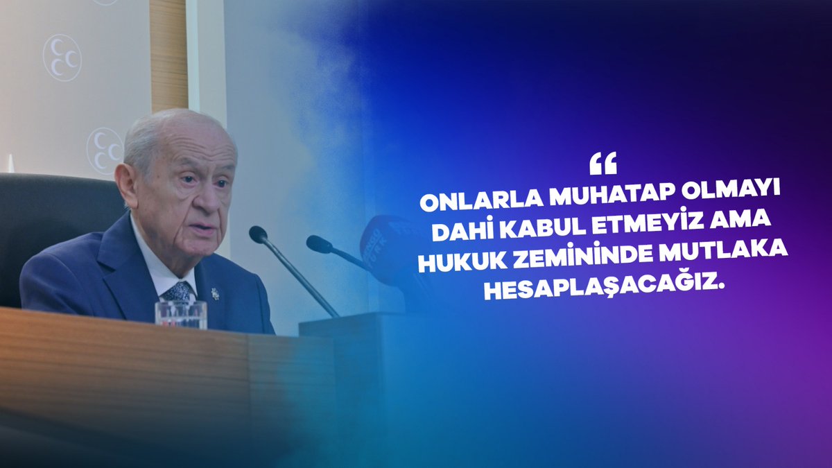 Onlarla muhatap olmayı dahi kabul etmeyiz ama hukuk zemininde mutlaka hesaplaşacağız.