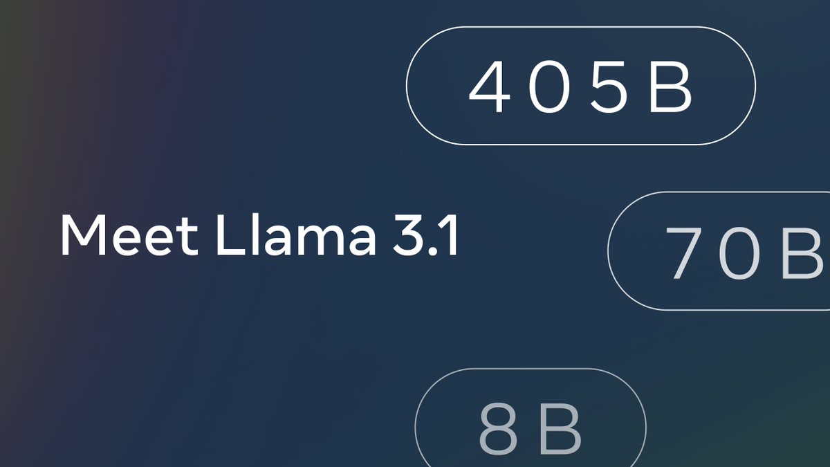Starting today, open source is leading the way. Introducing Llama 3.1: Our most capable models yet. Today we’re releasing a collection of new Llama 3.1 models including our long awaited 405B. These models deliver improved reasoning capabilities, a larger 128K token context window and improved support for 8 languages among other improvements. Llama 3.1 405B rivals leading closed source models on state-of-the-art capabilities across a range of tasks in general knowledge, steerability, math, tool use and multilingual translation. The models are available to download now directly from Meta or Hugging Face. With today’s release the ecosystem is also ready to go with 25+ partners rolling out our latest models — including Amazon Web Services, NVIDIA, Databricks, Groq Inc, Dell Technologies, Microsoft Azure and Google Cloud ready on day one. More details in the full announcement ➡️ Download Llama 3.1 models ➡️ With these releases we’re setting the stage for unprecedented new opportunities and we can’t wait to see the innovation our newest models will unlock across all levels of the AI community.