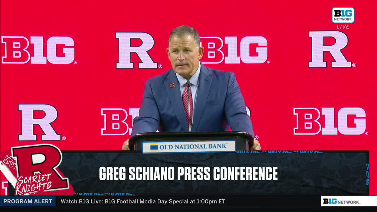 𝙁amily 𝙏rust 𝘾hop Greg Schiano shares what 𝙁𝙏𝘾 means to Rutgers Football 🪓. #B1GFootball x #B1GMediaDays