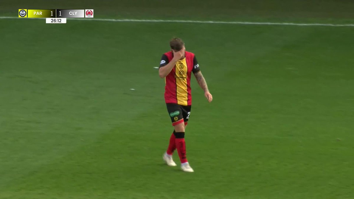A horrible Partick Thistle own goal ๐ฑ Lee Ashcroft's backpass goes all the way past the 'keeper and into his own net ๐ฌ #PremierSportsCup | SPFL | Clyde FC