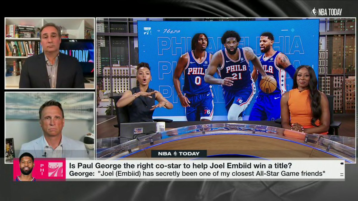 "[Philadelphia] is a basketball city, and they are starving for a champion. They might finally have enough pieces to get that done." 🏆 Timothy Legler says the time is NOW for the Sixers to win the title after adding Paul George 👀