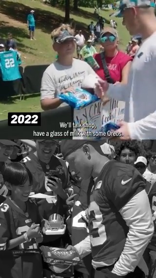 All you need is a box of cookies to get Christian McCaffrey's cleats 😂 📺: Back Together Weekend: July 27-28 on @NFLNetwork, ABC, ESPN 📱:Stream on #NFLPlus