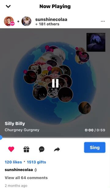 Got curious so I tried looking for other smule stuff on yt and came across a silly billy one that's on the same level LOL