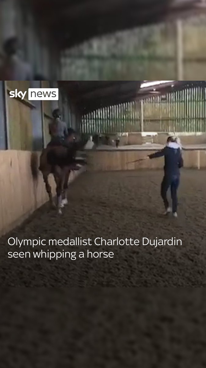 ⚠️ Warning: Video shows the mistreatment of a horse Britain's joint-most decorated female Olympian, Charlotte Dujardin, has pulled out of the Paris Games after a video emerged of her whipping a horse repeatedly.