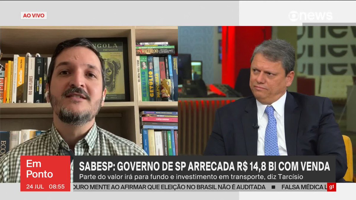 ‘Há espaço para avançar mais nas privatizações’, diz Tarcísio de Freitas. Nesta semana, o governador de São Paulo concluiu a privatização da Sabesp. ➡ Assista ao #GloboNewsEmPonto: #GloboNews