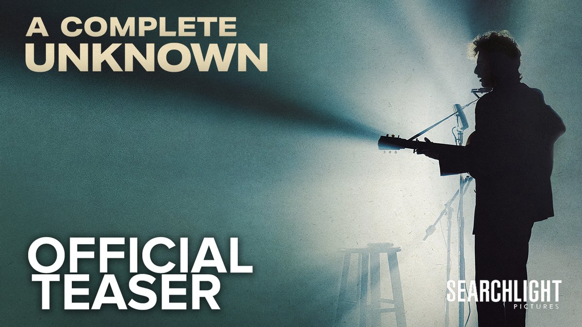 Timothée Chalamet is Bob Dylan in A COMPLETE UNKNOWN. A Film By James Mangold. Co-starring Edward Norton, Elle Fanning, Monica Barbaro, Boyd Holbrook, Dan Fogler, Norbert Leo Butz and Scoot McNairy. ONLY in theaters this December. #ACompleteUnknown
