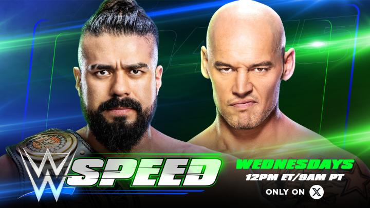 TODAY on #WWESpeed! Andrade “El Idolo” The Real Latino Man! vs. Corbin for the #WWESpeed Championship! Will Andrade “El Idolo” The Real Latino Man! retain or will we have a new WWE Speed Champion? 🔥
