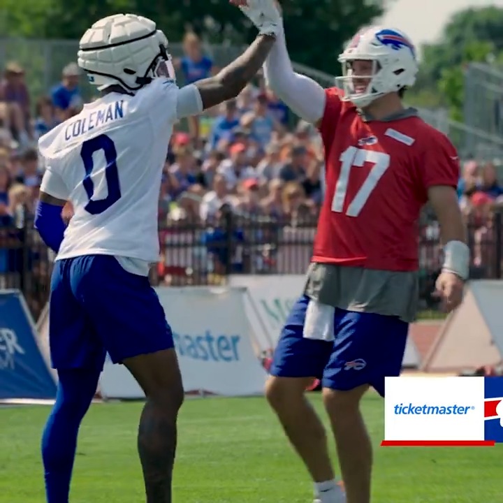 Just getting started. 😈 #BillsCamp Josh Allen | @KeonColeman6 | Ticketmaster