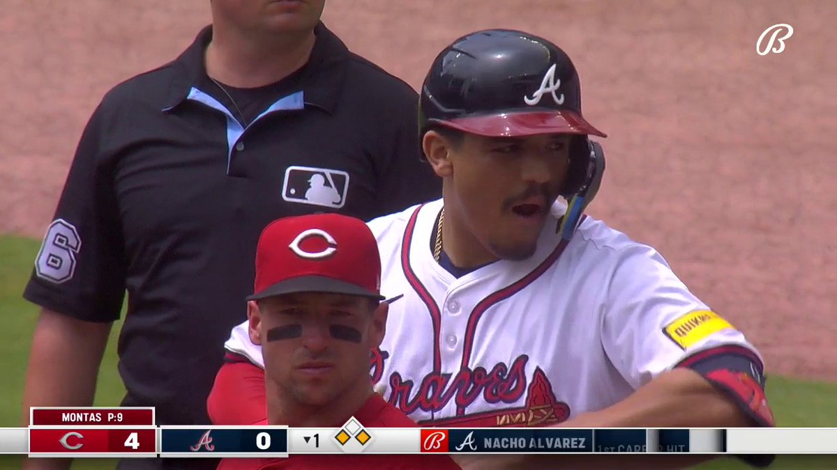 First big league hit for Nacho Alvarez Jr.‼️