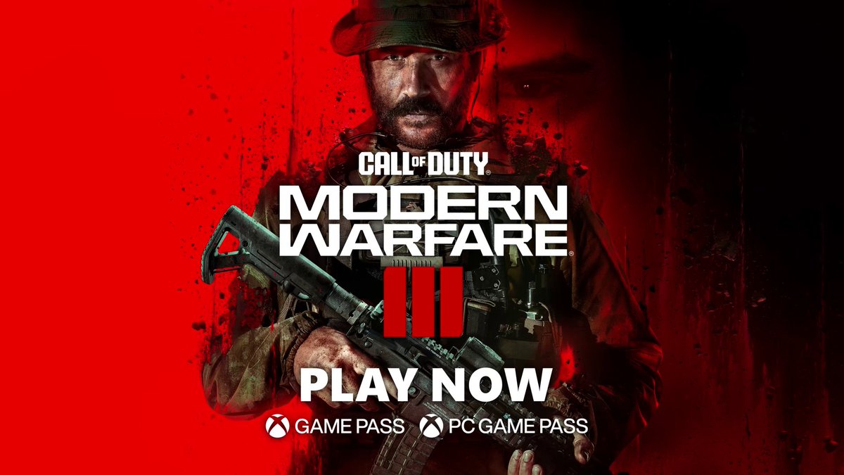 It's time 🫡 Call of Duty UK: Modern Warfare III is now available with Xbox Game Pass UK and PC Game Pass