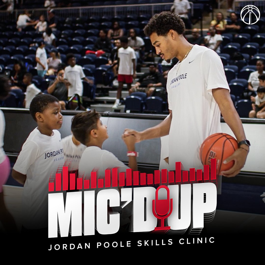JP inspiring the next generation of DMV hoopers at the Jordan Poole Skills Clinic. 🙌 #ForTheDistrict | Jr. Wizards