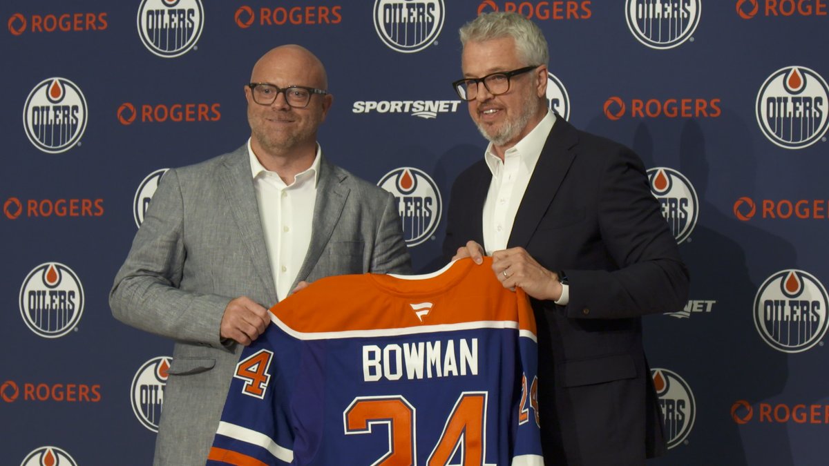 CEO of Hockey Operations Jeff Jackson &amp; Stan Bowman address the media as Bowman is introduced as #Oilers General Manager &amp; Executive Vice President of Hockey Operations.