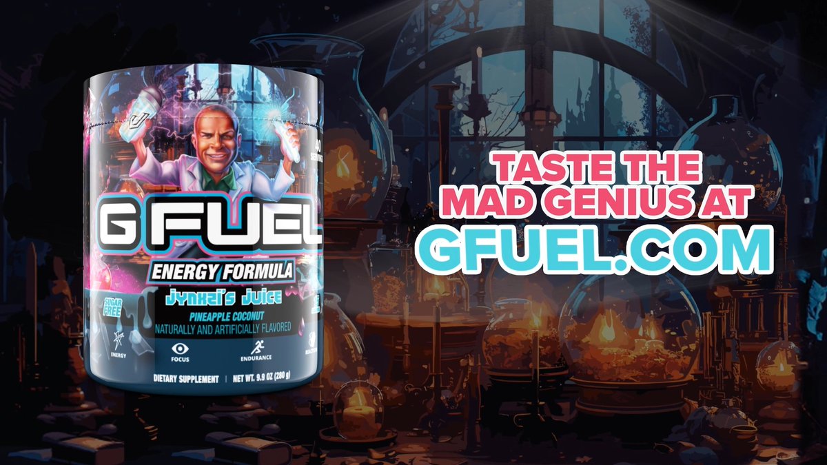 😈 STEP INTO Jynxzi's LAB OF CHAOS WITH AN INSANE 🤯 CONCOCTION THAT DEFIES ALL KNOWN LAWS OF SCIENCE 🧪 WITH JYNXZI'S JUICE #GFUEL! ⚡️ 💕 𝗥𝗧 + 𝗖𝗢𝗠𝗠𝗘𝗡𝗧 "JYNXZI'S JUICE" TO WIN A TUB! 2 WINNERS PICKED ON LAUNCH DAY! ⚗️ 𝗝𝗢𝗜𝗡 𝗪𝗔𝗜𝗧𝗟𝗜𝗦𝗧: