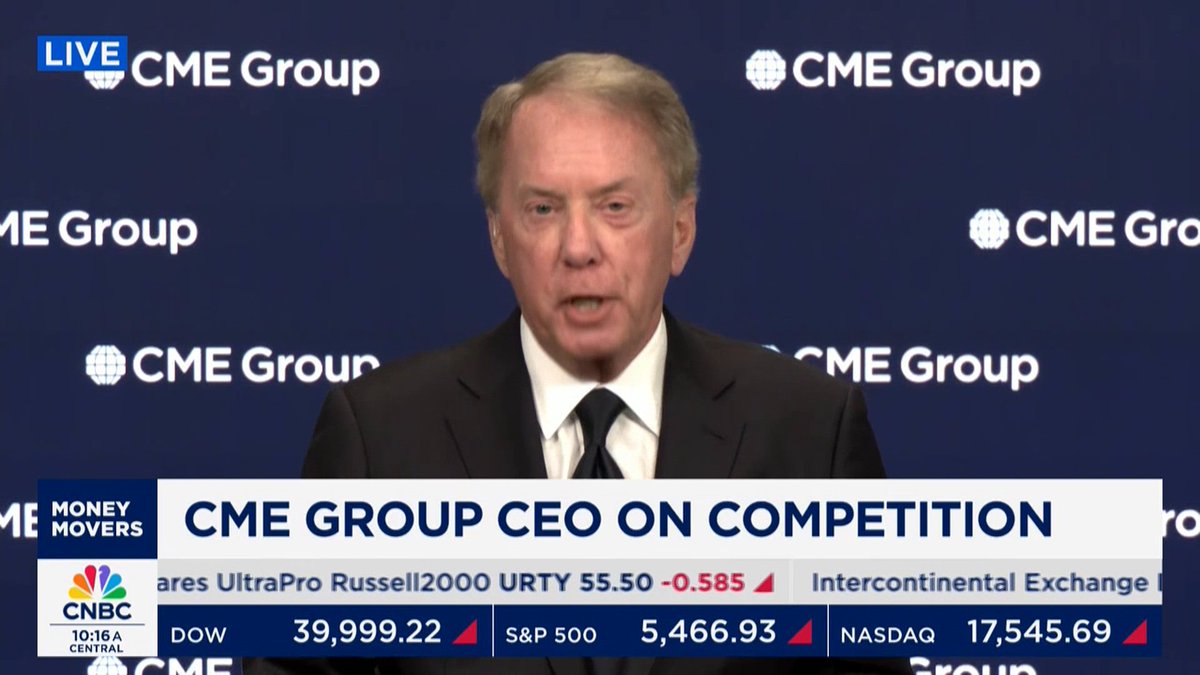 🚨 Watch CME Group Chairman &amp; CEO Terry Duffy sound the alarm on foreign clearing of U.S. treasury derivatives Money Movers.