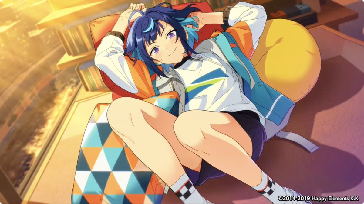 (3/3)【お知らせ】 ⭐5 冴霧 笑主のカードは開花前スチルが動く「エモーション」付き💓 アイドルストーリー[ドリーム・ア・ゴーゴー]のスチルシーンでエモーションが発生するほか、笑主のカードを獲得するとマイルームのイラスト表示で「エモーション」が選択可能になります♪ #あんスタ