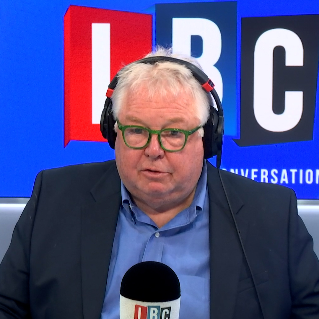 'I'm normally a staunch defender of the police but I've thought long and hard about this. There is no context. This man is completely out of control.' Nick Ferrari reacts to the footage of police kicking and stamping on a man's head at Manchester Airport.