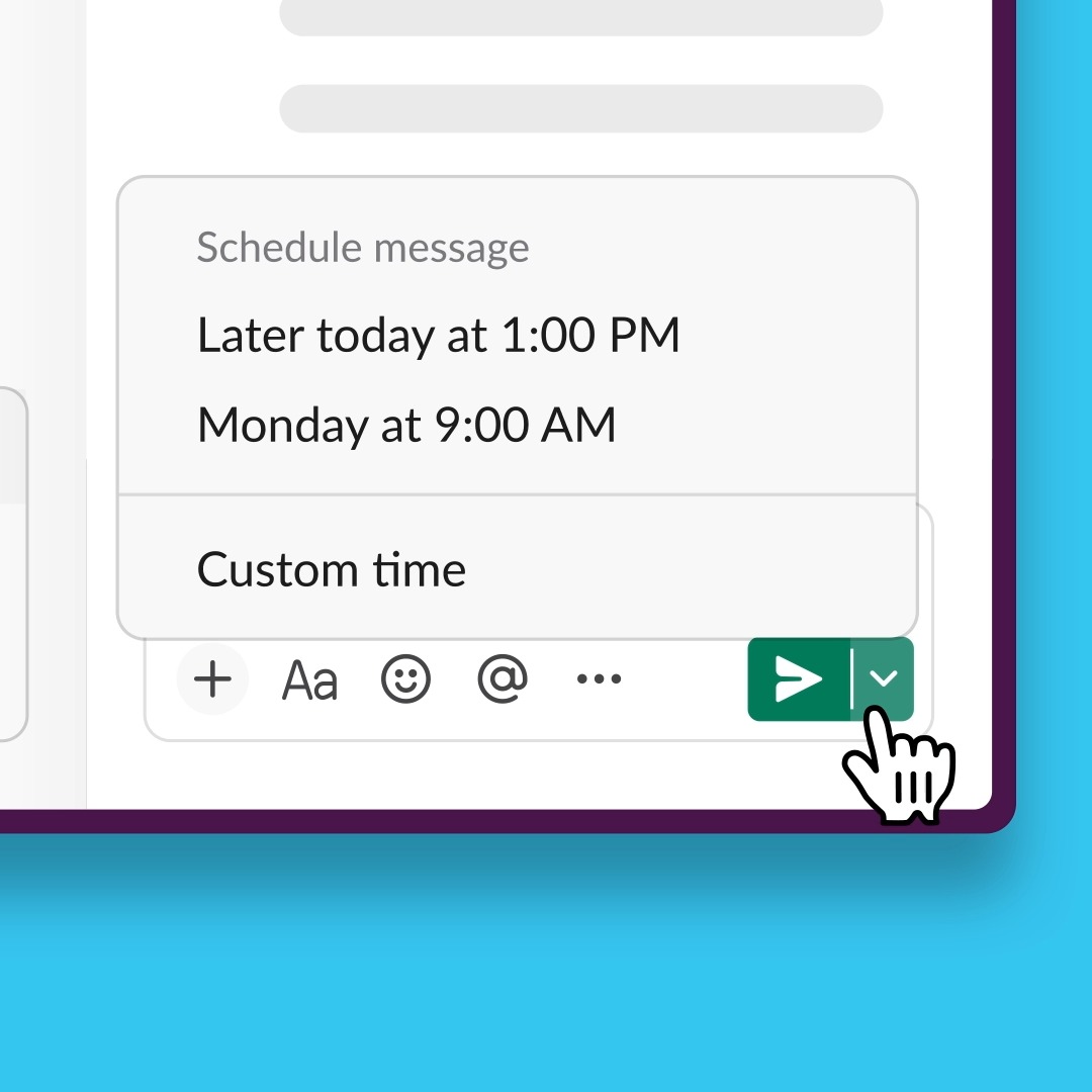 One of the most requested Slack features ever is here! Now rolling out across workspaces — scheduled send on threads! 🎉