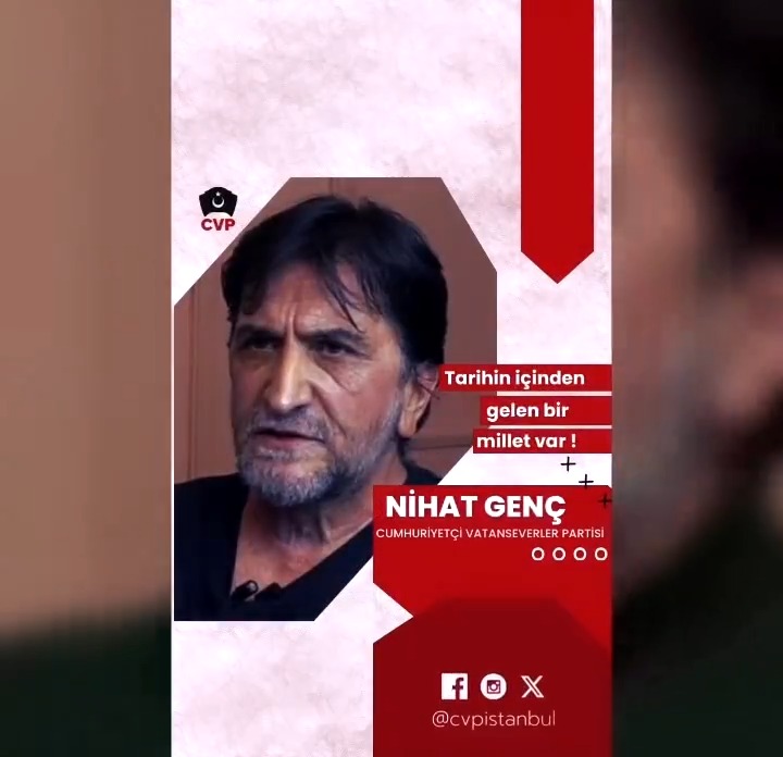 Tarihin İçinden Gelen Bu Milleti Korkutamazsın ! Cumhuriyetçi Vatanseverler’e KATIL ! Kurucular Kurulu Üyesi Nihat GENÇ #CumhuriyetçiVatanseverlerHareketi