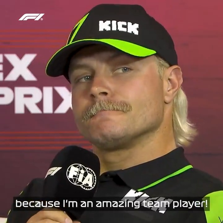 "Valtteri, it's James" The Finn serves up a pitch-perfect answer to a question on team orders 😁 #F1 #BelgianGP