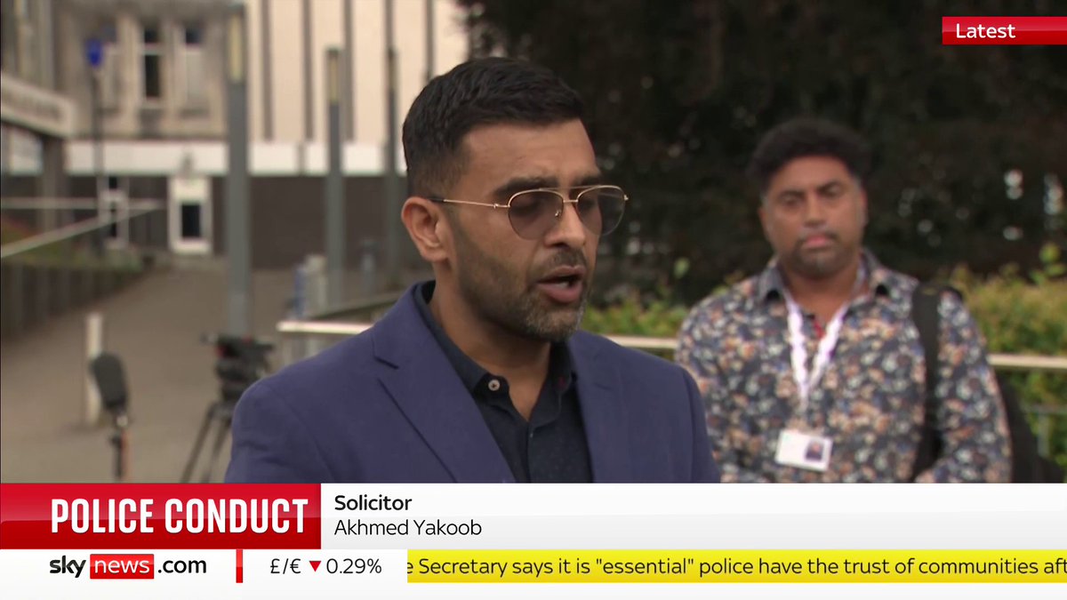 'Such police brutality hasn't been seen before.' Akhmed Yakoob, the lawyer representing the man who was kicked in the head and stamped on at Manchester Airport, speaks on the incident. 📺 Sky 501