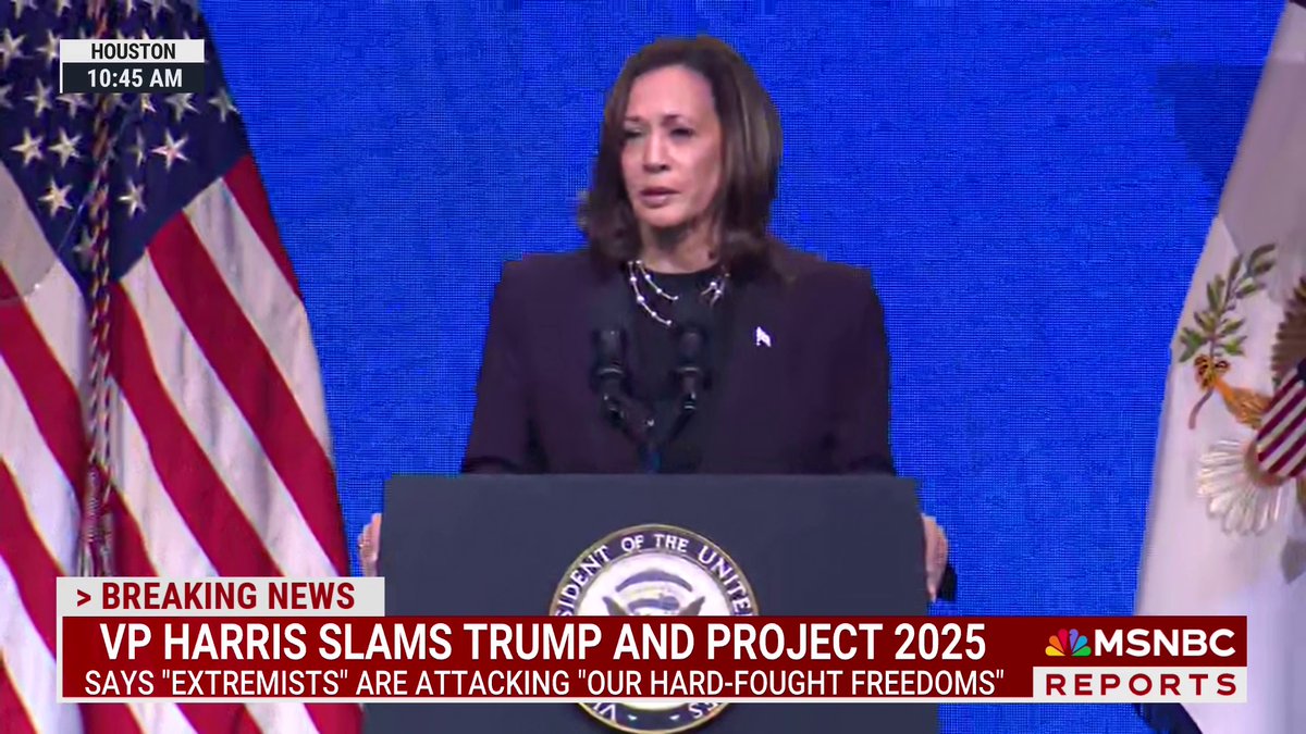 “We want to ban assault weapons and they want to ban books. Can you imagine?” VP Harris calls out the GOP’s extremist agenda while speaking at the American Federation of Teachers’ convention.