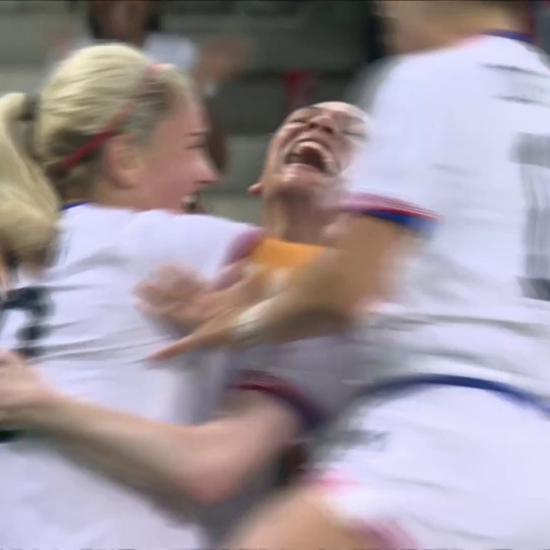 THE USWNT IS OFF AND RUNNING. 🇺🇸 Trinity Rodman with a tidy turn and finish to open the scoring against Zambia! #ParisOlympics