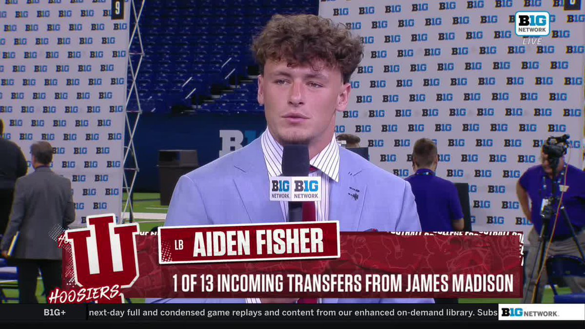 Aiden Fisher lost his father and step father. The tragedies brought the new Indiana Football LB even closer to his mother and two sisters, and it's why he wears No. 4. #B1GFootball x #B1GMediaDays