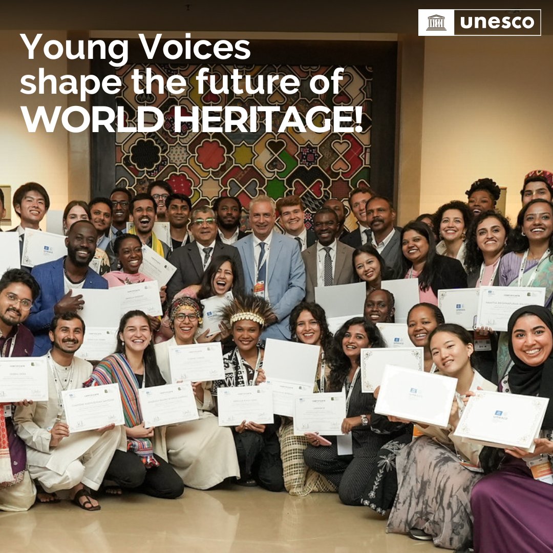 If #WorldHeritage is what we leave for future generations, involving and listening to young people is crucial! 🌍✨ Check out insights from this year's Young Professionals Forum in New Delhi and their declaration to the 46th World Heritage Committee 📜. #46WHC