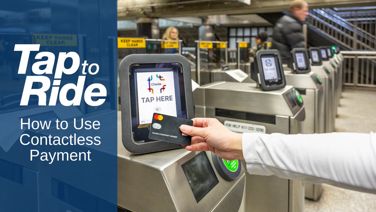 Get ready to Tap to Ride. On Aug. 1, riders will be able to use a contactless card, phone, or watch to pay their fare on buses, Green Line & Mattapan Line trolleys, & at all gated subway stations. CharlieCards can be used at existing readers & fare boxes.