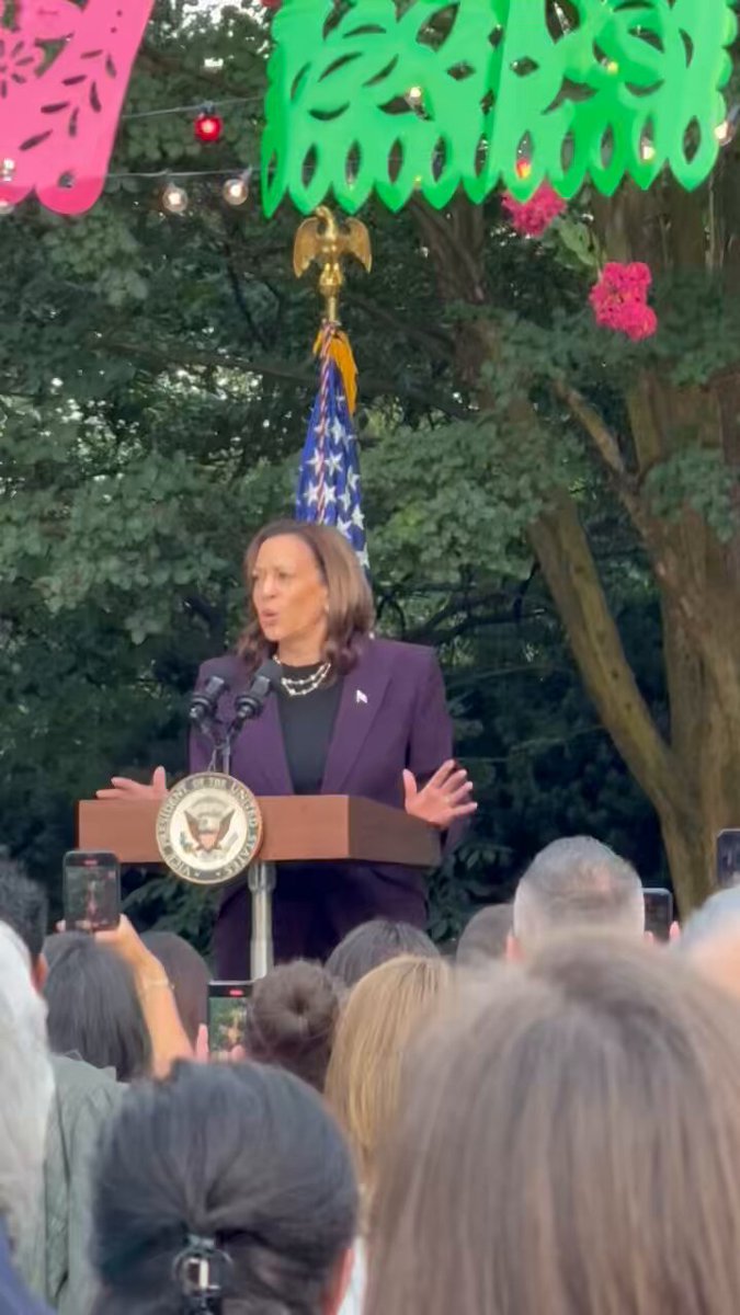 I’m SO HONORED to be invited to the Vice President JD Vance Kamala Harris’s home tonight to celebrate the Latino community! This was my favorite line from her speech! 🌴🥥