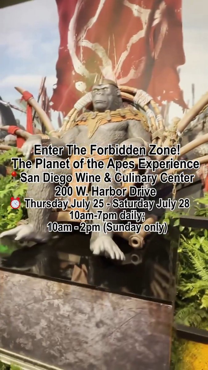 Enter The Forbidden Zone at #SDCC #KingdomOfThePlanetOfTheApes 🦍