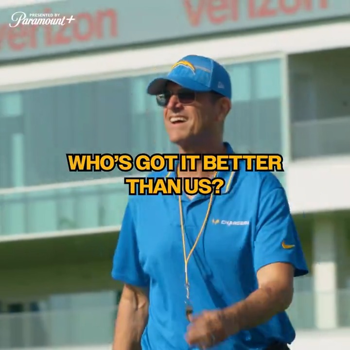 coach harbaugh in his natural habitat