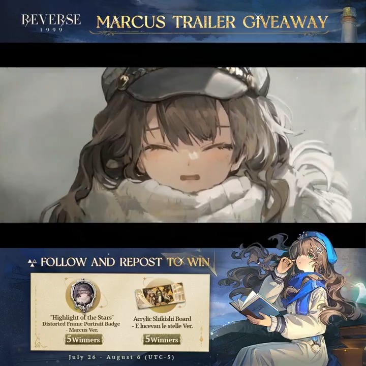 Marcus Trailer - "First Day at Work" | Reverse: 1999 There she goes—and the young investigator says ... [Giveaway] How to join: 1.Follow Reverse: 1999 | Version 3.4 Available Now 2.RT trailer before August 6 HD: Download: #Reverse1999Ver1ꓸ7 #Marcus
