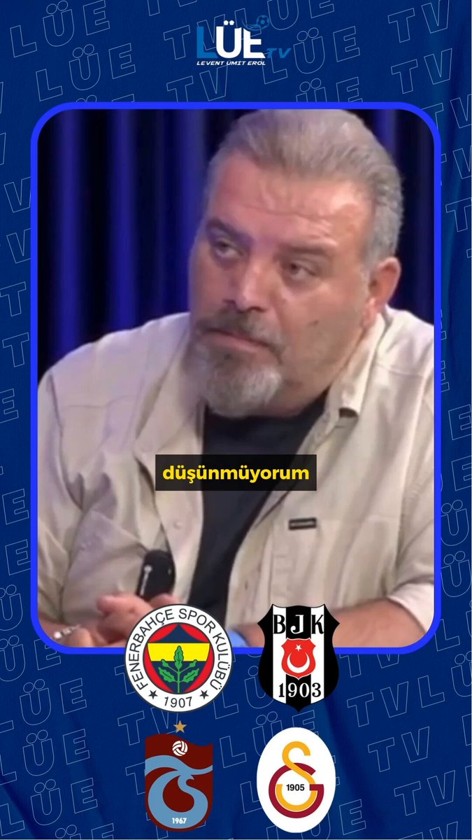 geçen sezon da 15 yayında fb şampiyon olacak demiştiniz 4 sene önce de ‘Allah’ımı inkar edeyim ki bana trilyonlar verseler Twitter’a dönmücem’ demiştiniz uygulamanın ismi X olduğu için mi döndünüz ? LEVENT ÜMİT EROL