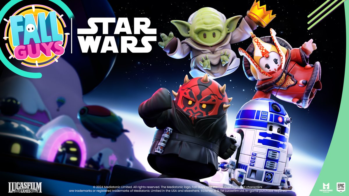 Use the Force… or just a fan. Darth Maul, Padme Amidala, Yoda and R2-D2 costumes will be landing in the Fall Guys Store on July 30! 💫
