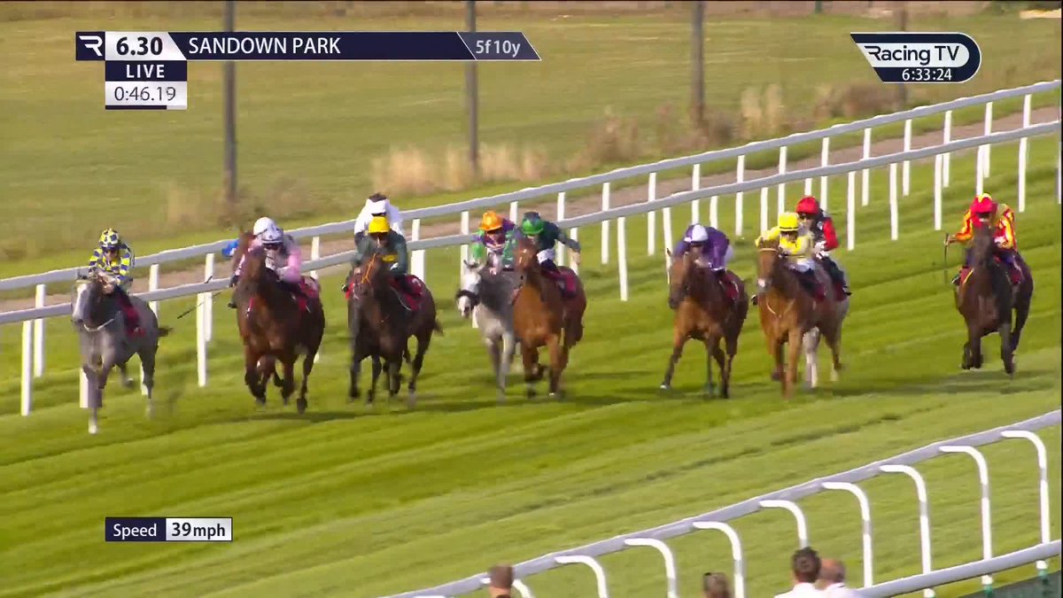 It doesn't get much sweeter than this 💕 Watch the moment Georgia Dobie rides out her claim Sandown Park aboard Raison D'Etre - fittingly trained by the jockey's gaffer, Eve Johnson Houghton 🫡