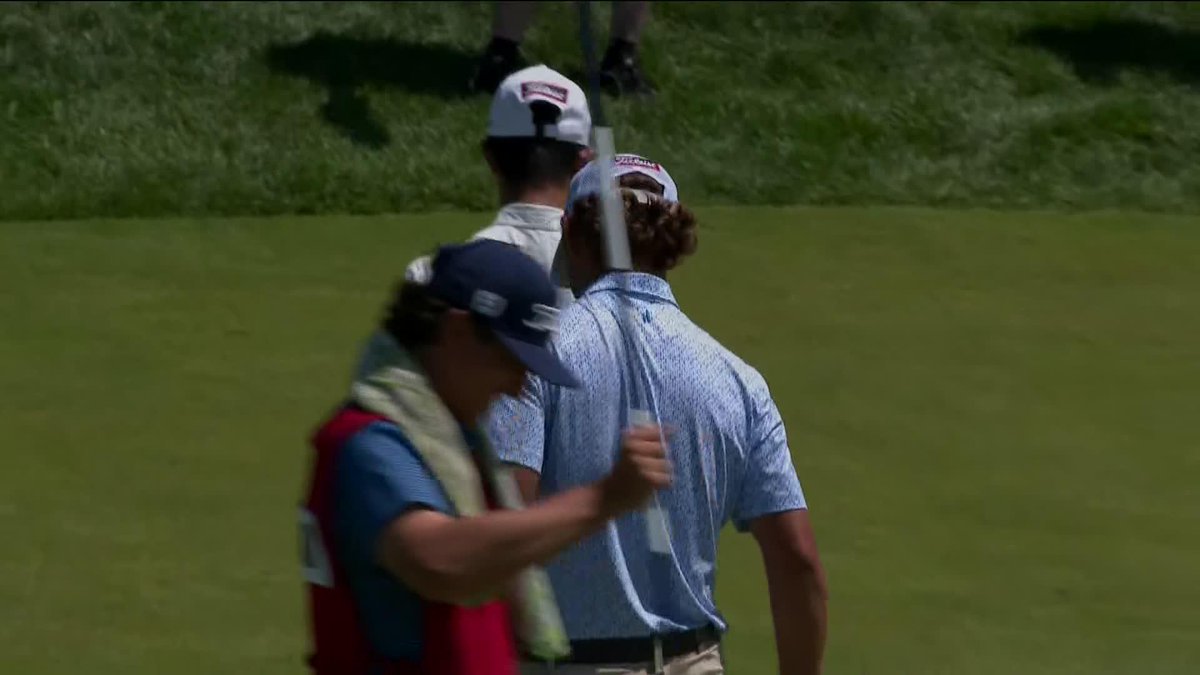 A delicate touch to go 1 up! 🐥 Trevor Gutschewski gave it just a little tap and let gravity do the rest.