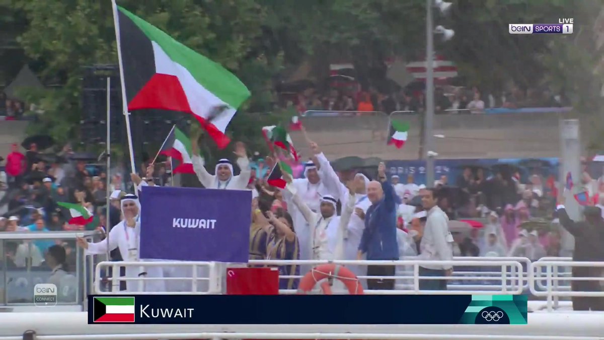 لحظة دخول وفد الكويت في الأولمبياد 🇰🇼♥️