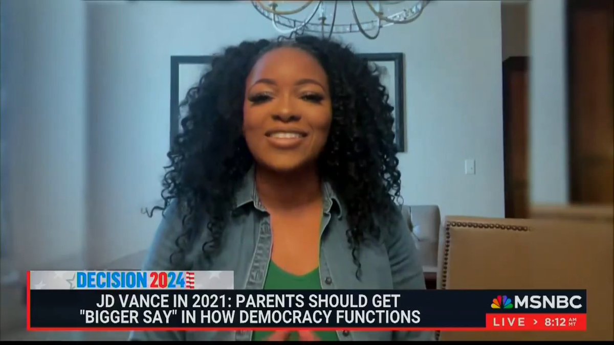 Rep. Jasmine Crockett: The fact Trump chose JD Vance tells you everything you need to know about his decision-making abilities. He does not make good decisions. JD Vance is a disaster. That's why they're hemorrhaging and panicking right now. Trump decided that he wanted someone who would pledge their fealty to him and someone who would do what Mike Pence refused to do