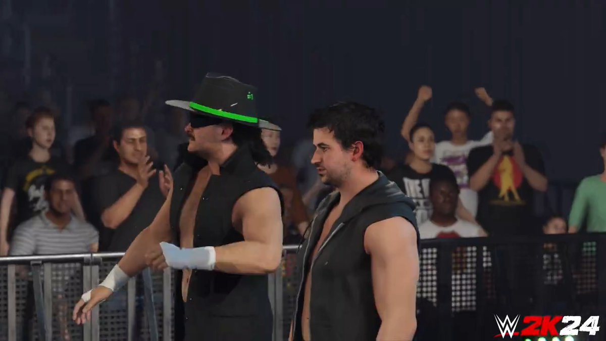 The newest tag team champions in #WWE2K24: @bostonconnr and Ty Schmit?! 🏆 Pat McAfee