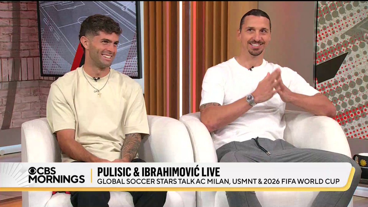 Christian Pulisic and Zlatan Ibrahimovic full interview on CBS Mornings 🇺🇸