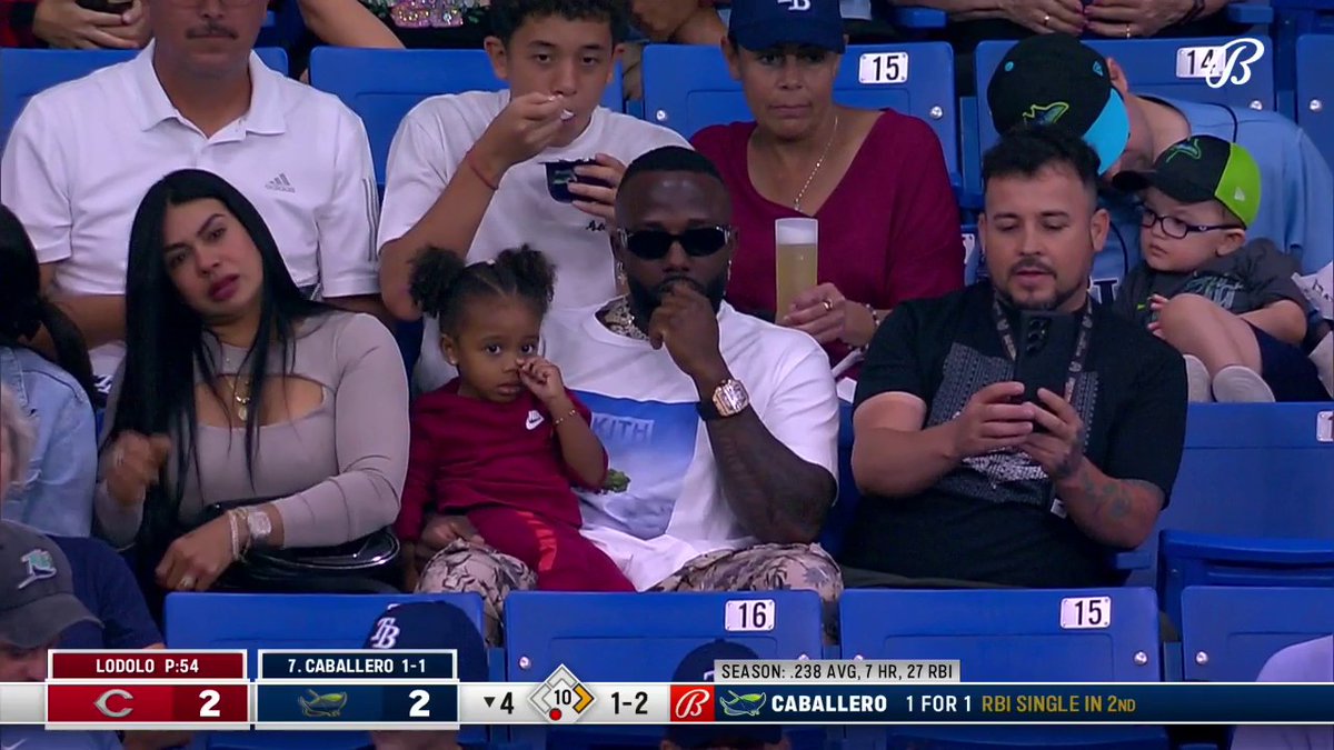 Randy Arozarena and his family are in the stands cheering on the Rays after he was traded 🥺