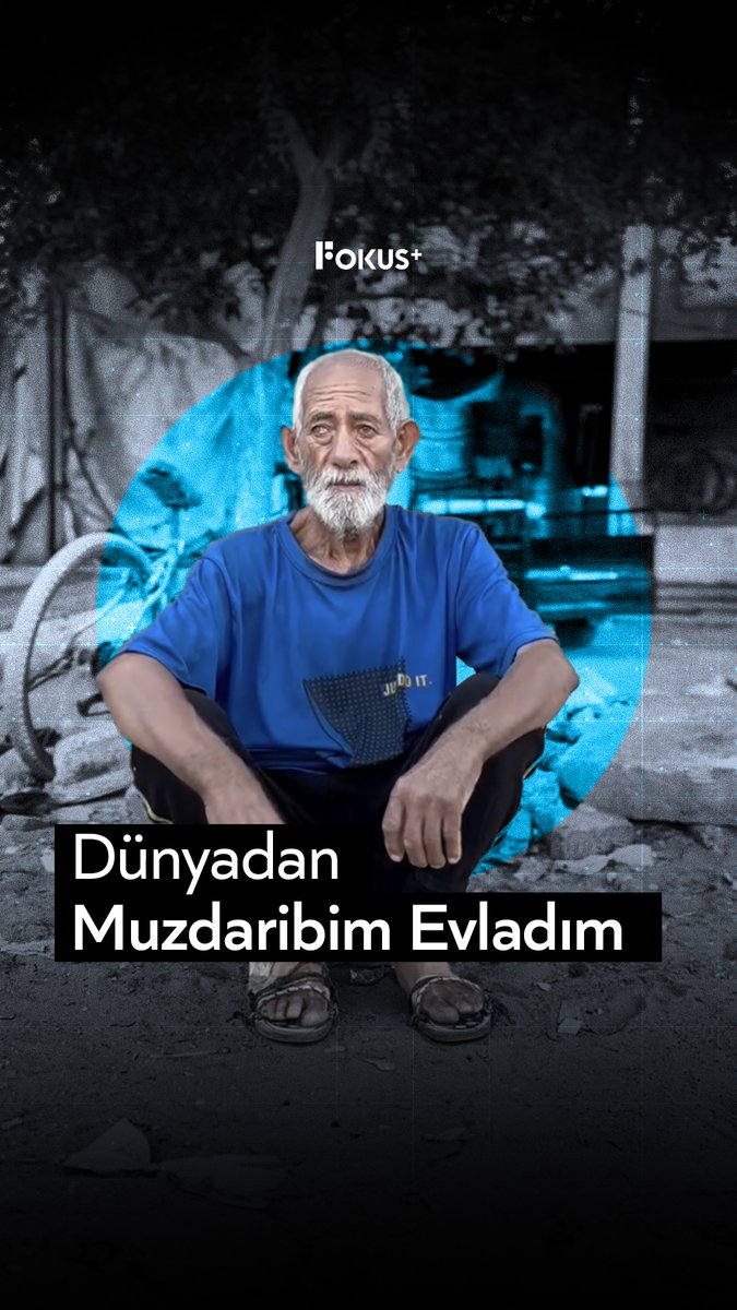 ➕ “Dünyadan muzdaribim evladım.” ▪️Ayağına geçirecek bir şeyi olmadığı için elindeki imkanlarla terlik yapan Gazzeli bir amcanın yorgunluğu.