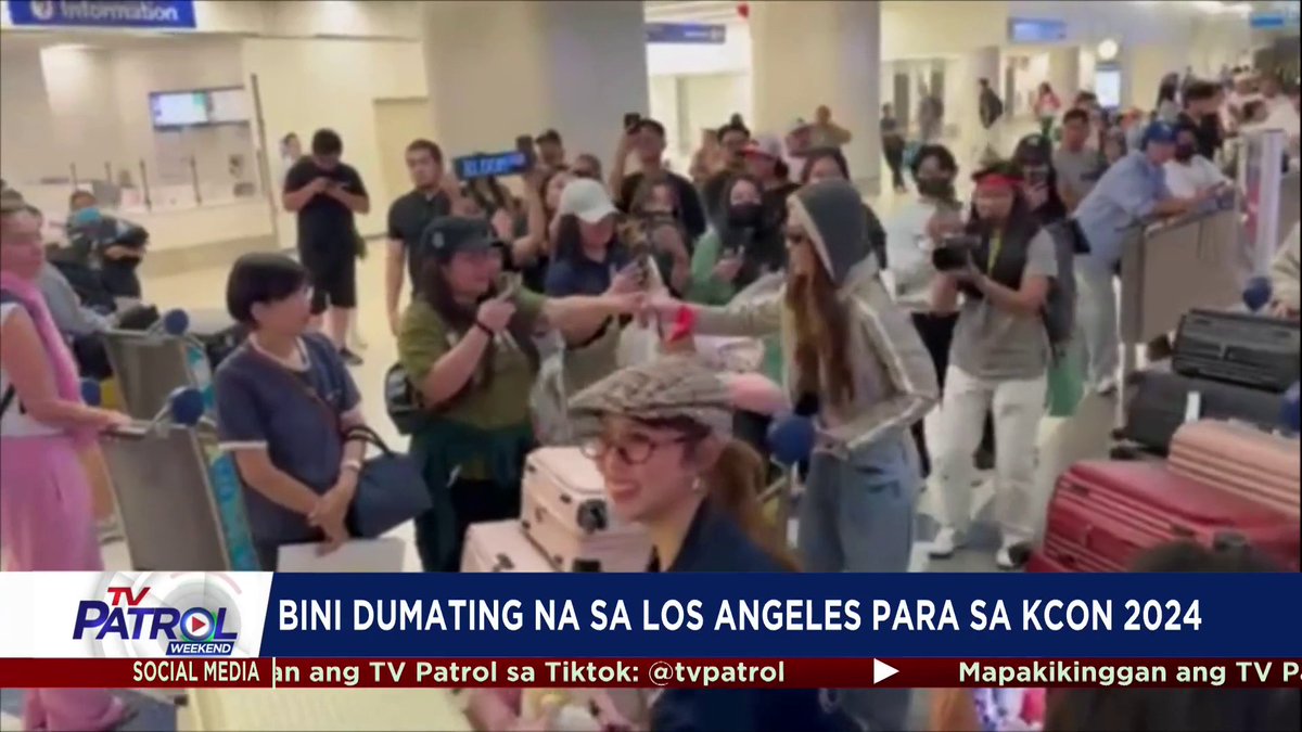 Dumating na sa US ang BINI na nakatakdang dumalo sa KCON sa Los Angeles. #StarPatrol Kaugnay na ulat: