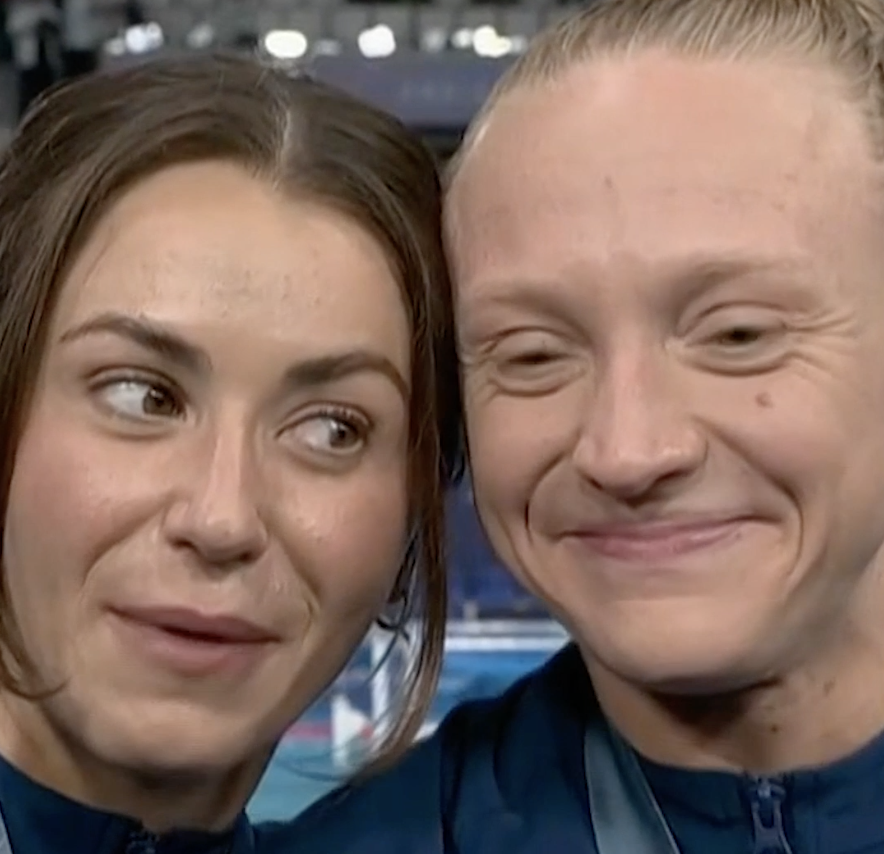Imagine winning an Olympic medal with your best friend. 🥹 What a day for Sarah Bacon & Kassidy Cook! #ParisOlympics 📺 NBC and Peacock
