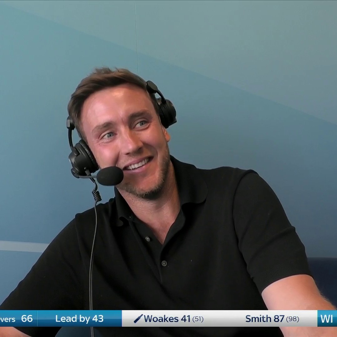 Broady and Athers having some commentary box banter that Bob Willis would've been proud of 🤣 Stuart Broad