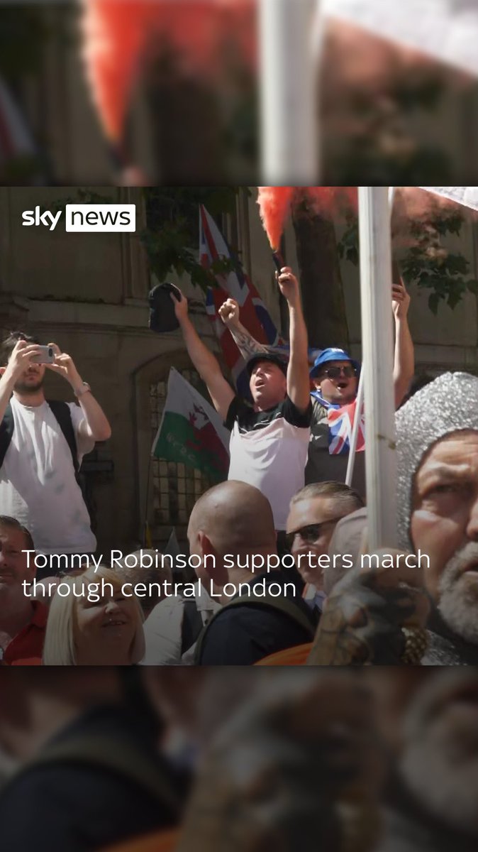 Thousands of supporters of Tommy Robinson have gathered in central London today. Ahead of the event, Robinson told his supporters the march was being held because 'we want our country back' Full story: